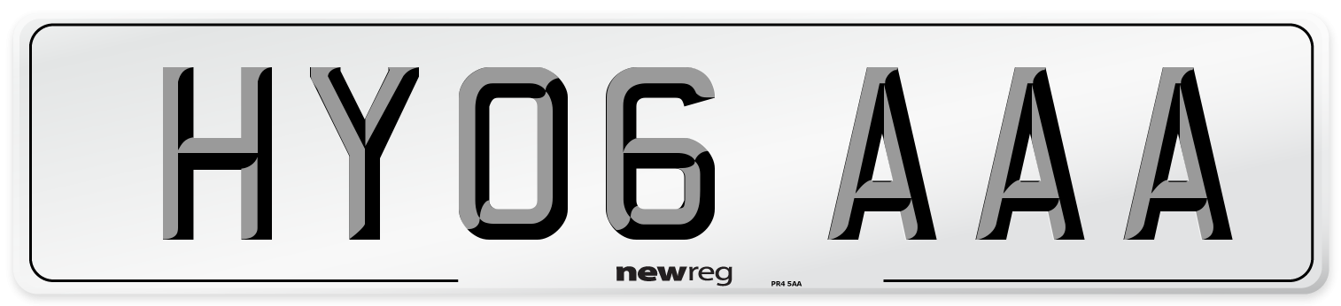 HY06 AAA Number Plate from New Reg